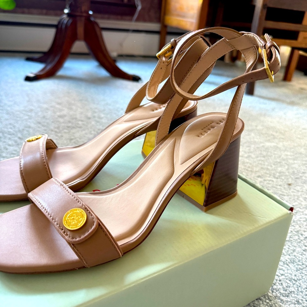 Ted Baker Milly icon brown strappy heel sandal size 10 brown NEW